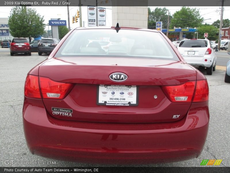 Ruby Red / Gray 2009 Kia Optima EX