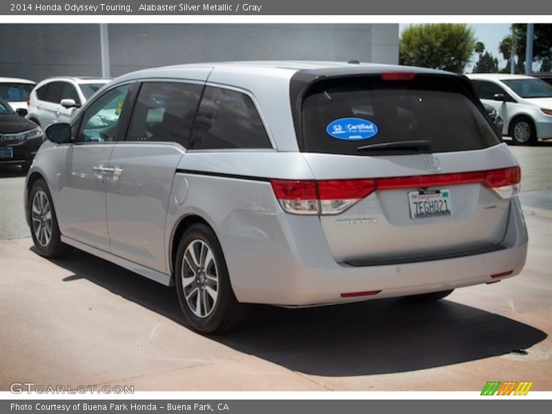 Alabaster Silver Metallic / Gray 2014 Honda Odyssey Touring