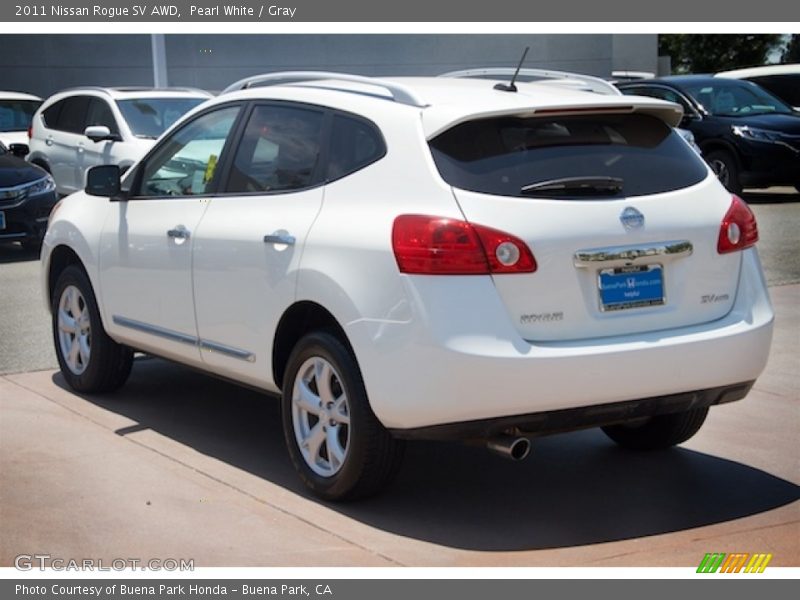 Pearl White / Gray 2011 Nissan Rogue SV AWD