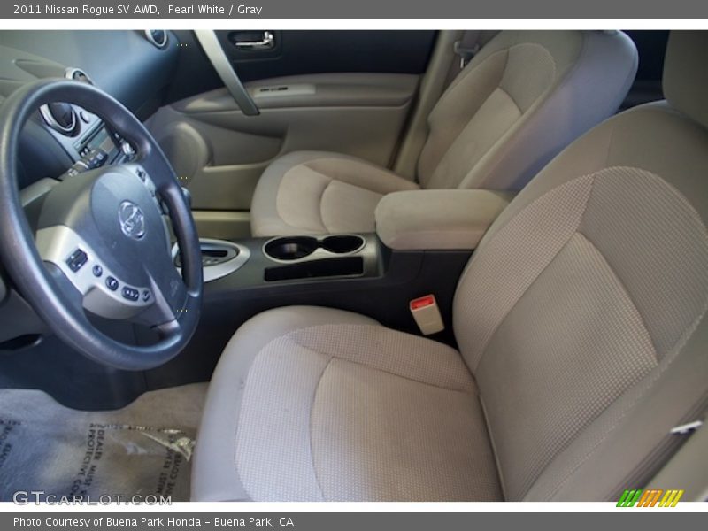Pearl White / Gray 2011 Nissan Rogue SV AWD