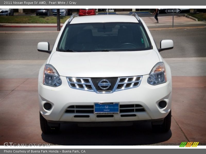 Pearl White / Gray 2011 Nissan Rogue SV AWD