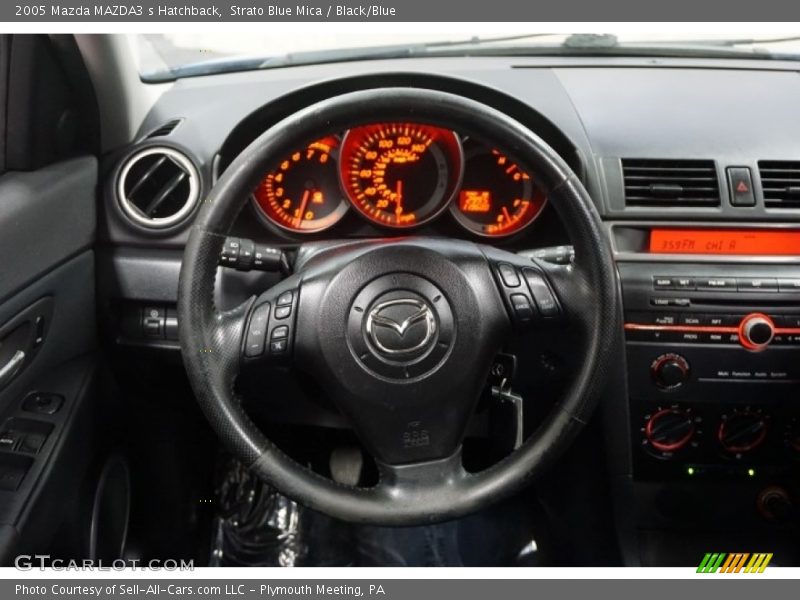 Strato Blue Mica / Black/Blue 2005 Mazda MAZDA3 s Hatchback
