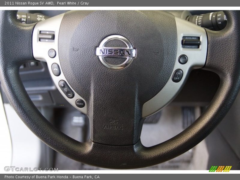 Pearl White / Gray 2011 Nissan Rogue SV AWD