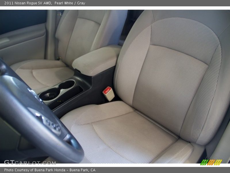 Pearl White / Gray 2011 Nissan Rogue SV AWD