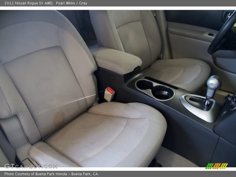 Pearl White / Gray 2011 Nissan Rogue SV AWD