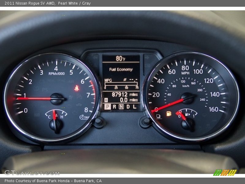 Pearl White / Gray 2011 Nissan Rogue SV AWD