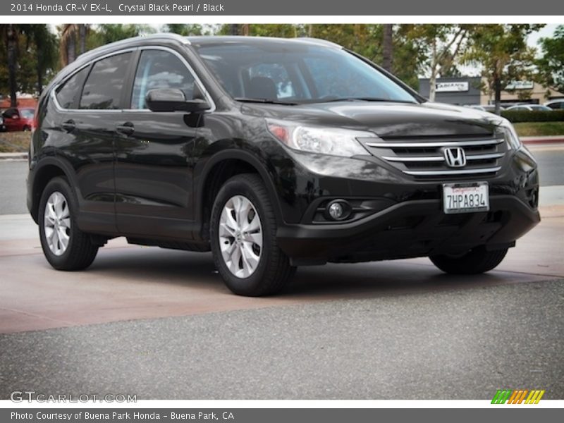 Crystal Black Pearl / Black 2014 Honda CR-V EX-L