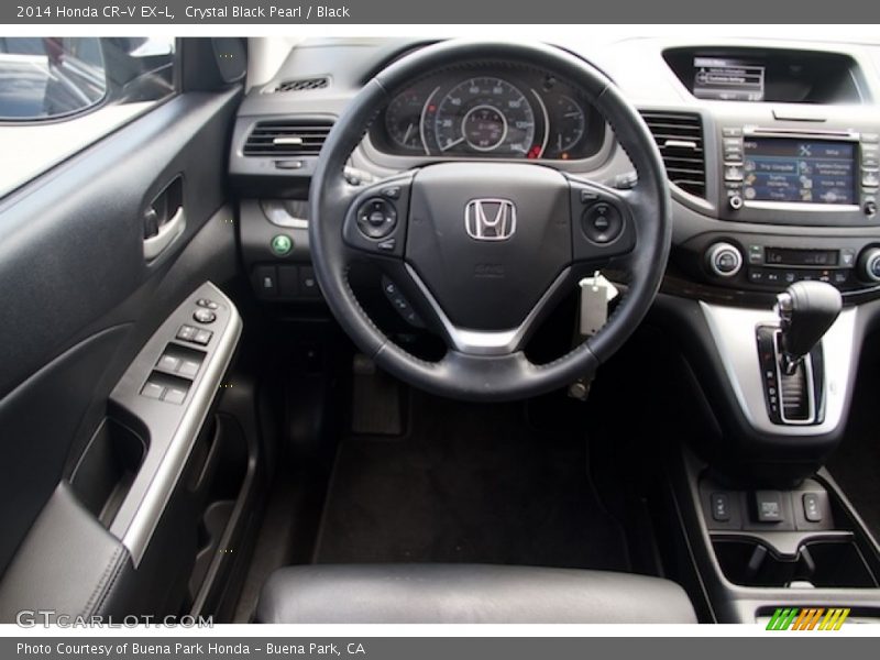 Crystal Black Pearl / Black 2014 Honda CR-V EX-L