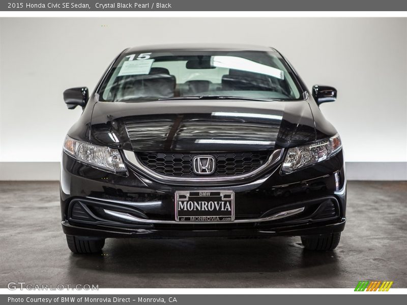 Crystal Black Pearl / Black 2015 Honda Civic SE Sedan