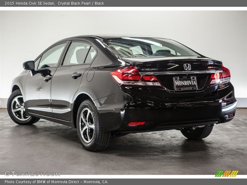 Crystal Black Pearl / Black 2015 Honda Civic SE Sedan