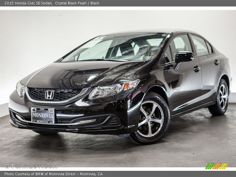 Crystal Black Pearl / Black 2015 Honda Civic SE Sedan