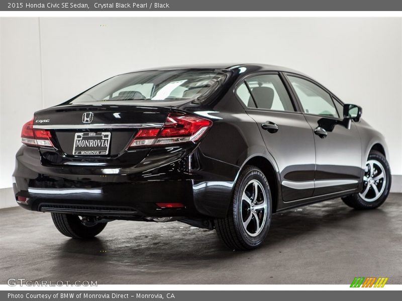 Crystal Black Pearl / Black 2015 Honda Civic SE Sedan
