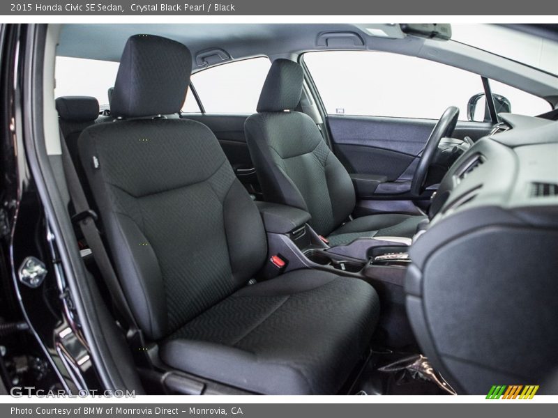 Crystal Black Pearl / Black 2015 Honda Civic SE Sedan