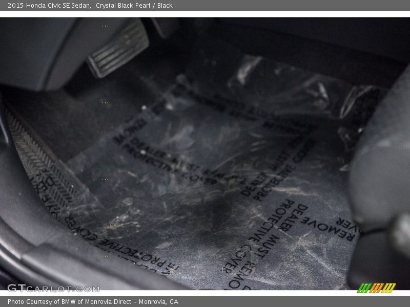 Crystal Black Pearl / Black 2015 Honda Civic SE Sedan