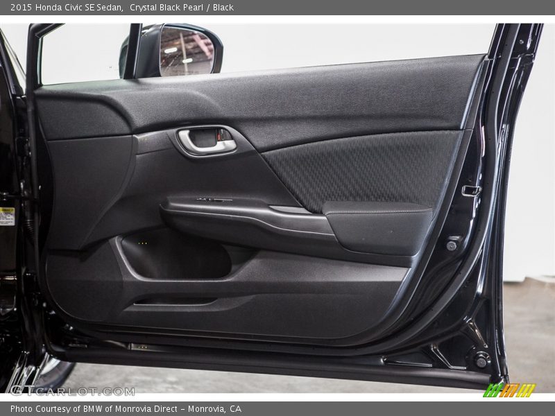 Crystal Black Pearl / Black 2015 Honda Civic SE Sedan