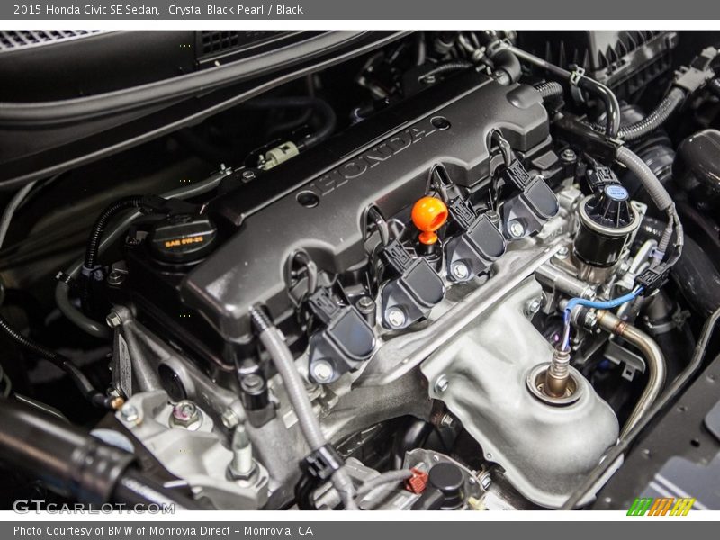 Crystal Black Pearl / Black 2015 Honda Civic SE Sedan