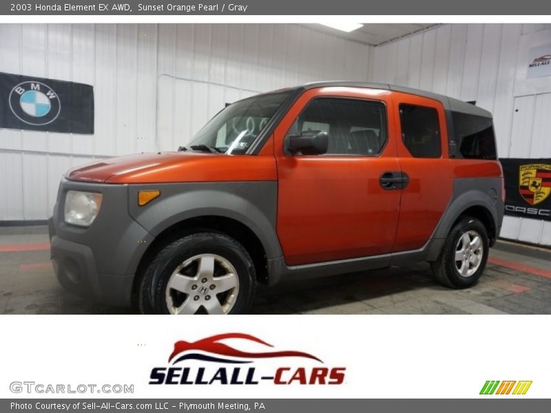 Sunset Orange Pearl / Gray 2003 Honda Element EX AWD