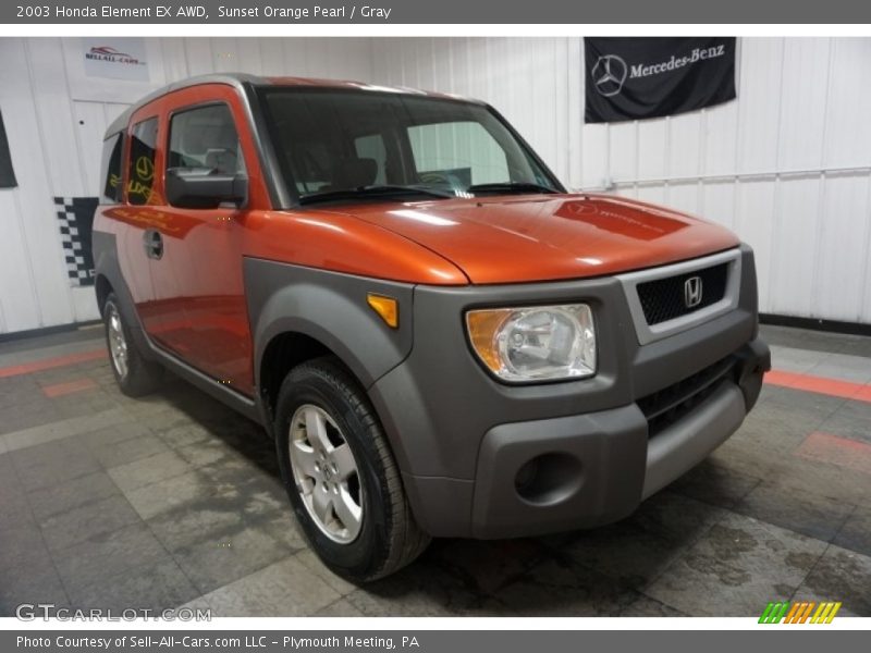 Sunset Orange Pearl / Gray 2003 Honda Element EX AWD