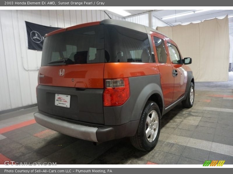 Sunset Orange Pearl / Gray 2003 Honda Element EX AWD