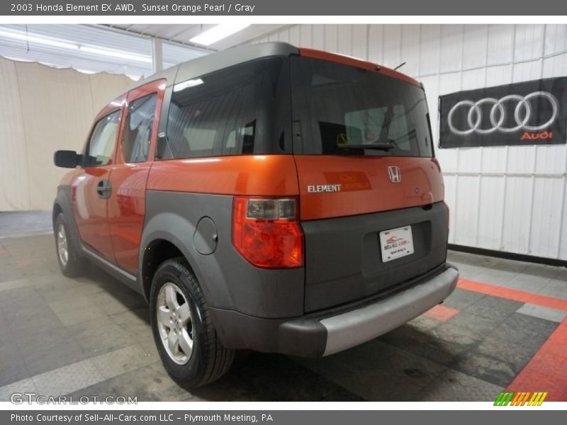 Sunset Orange Pearl / Gray 2003 Honda Element EX AWD