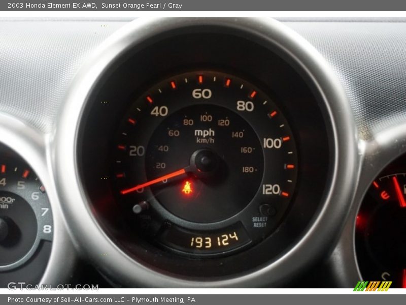 Sunset Orange Pearl / Gray 2003 Honda Element EX AWD