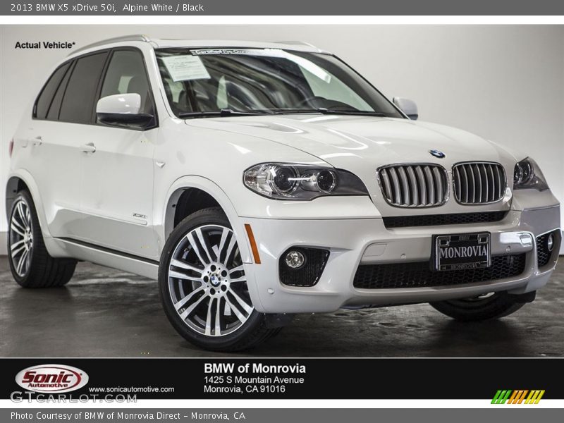 Alpine White / Black 2013 BMW X5 xDrive 50i