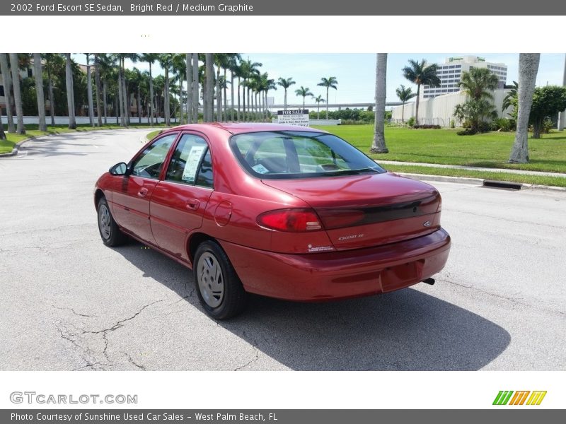 Bright Red / Medium Graphite 2002 Ford Escort SE Sedan