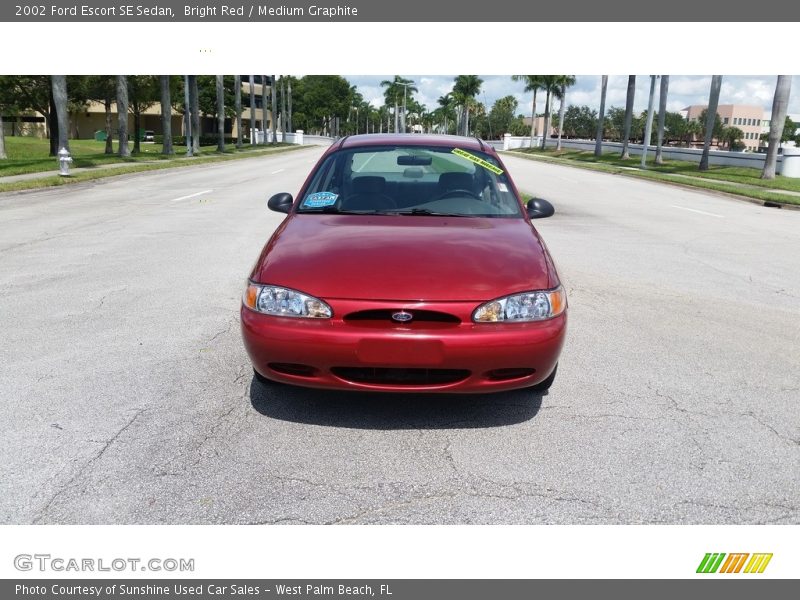 Bright Red / Medium Graphite 2002 Ford Escort SE Sedan