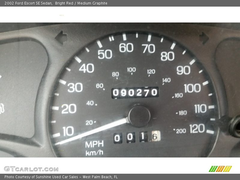 Bright Red / Medium Graphite 2002 Ford Escort SE Sedan