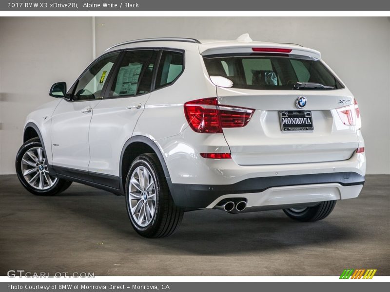 Alpine White / Black 2017 BMW X3 xDrive28i