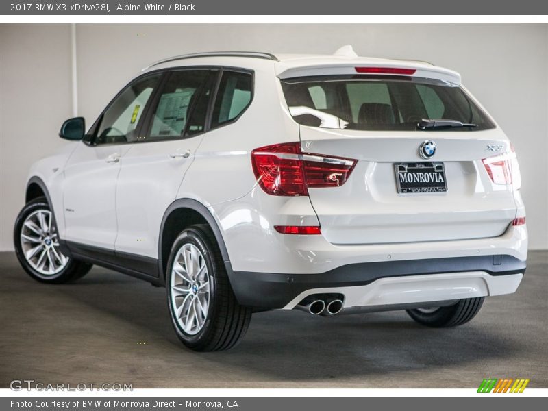 Alpine White / Black 2017 BMW X3 xDrive28i