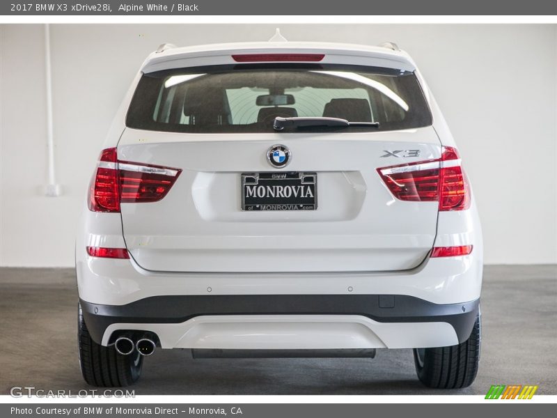 Alpine White / Black 2017 BMW X3 xDrive28i