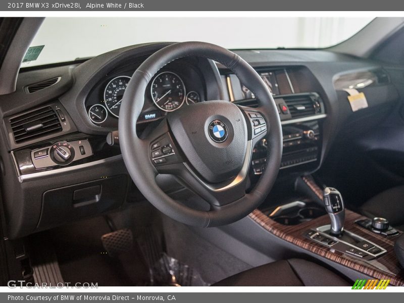 Alpine White / Black 2017 BMW X3 xDrive28i