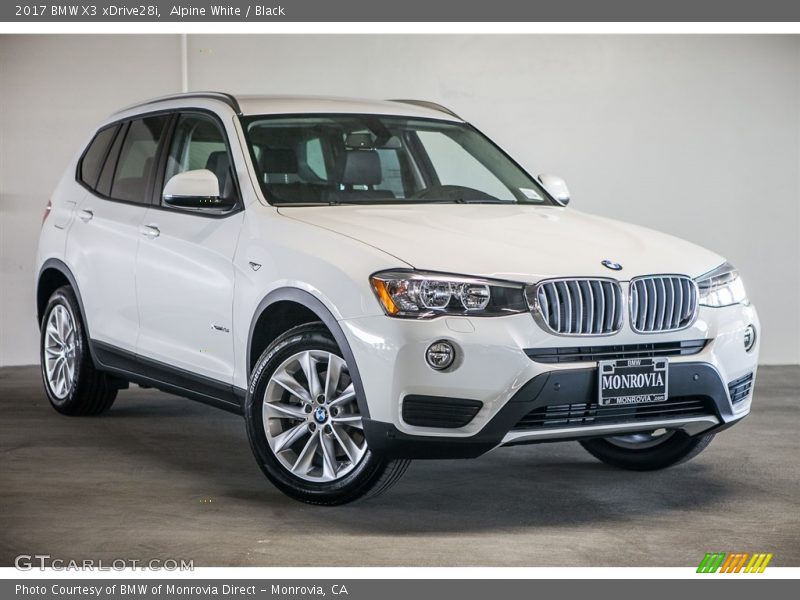 Alpine White / Black 2017 BMW X3 xDrive28i