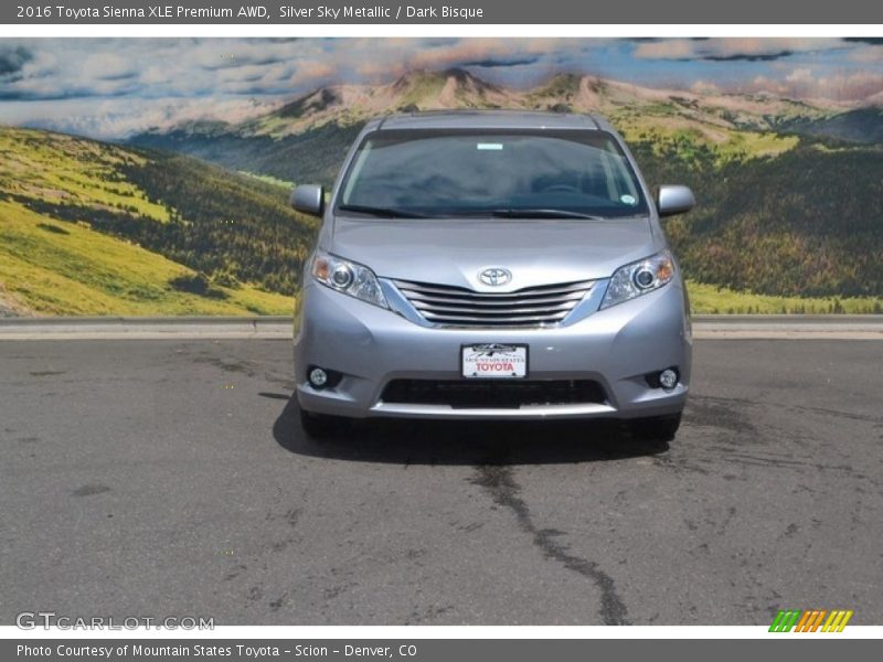 Silver Sky Metallic / Dark Bisque 2016 Toyota Sienna XLE Premium AWD