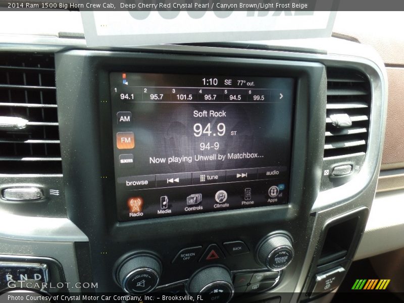 Deep Cherry Red Crystal Pearl / Canyon Brown/Light Frost Beige 2014 Ram 1500 Big Horn Crew Cab