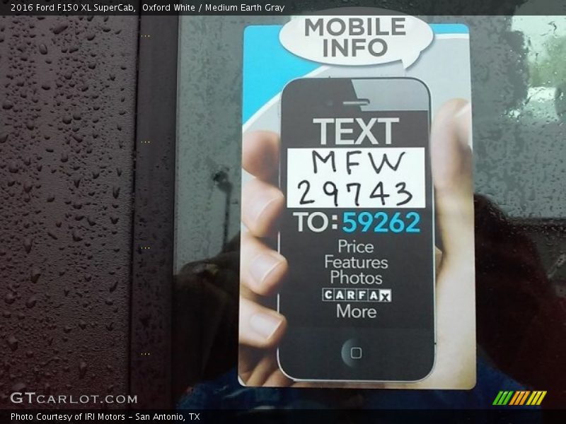 Oxford White / Medium Earth Gray 2016 Ford F150 XL SuperCab