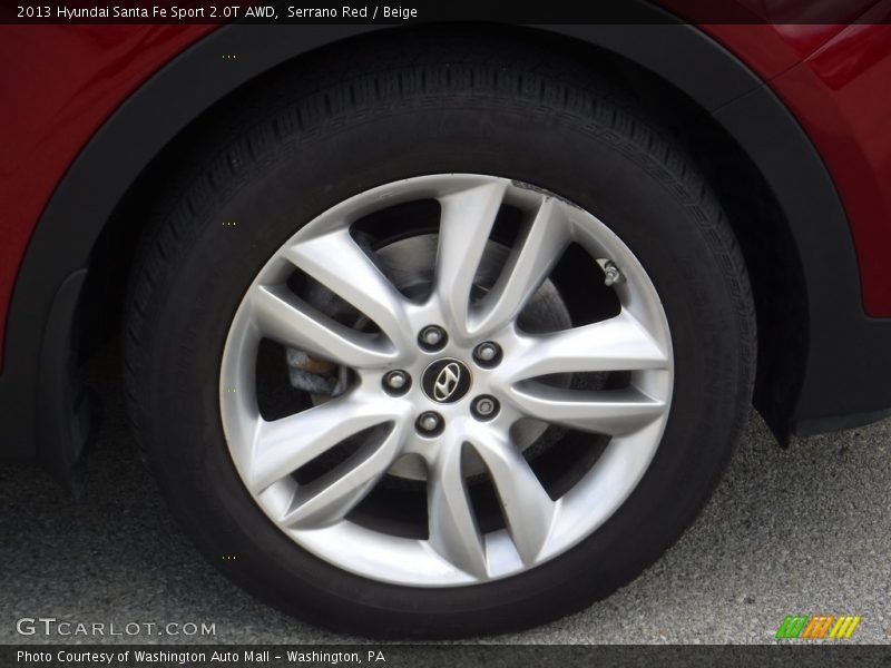 Serrano Red / Beige 2013 Hyundai Santa Fe Sport 2.0T AWD