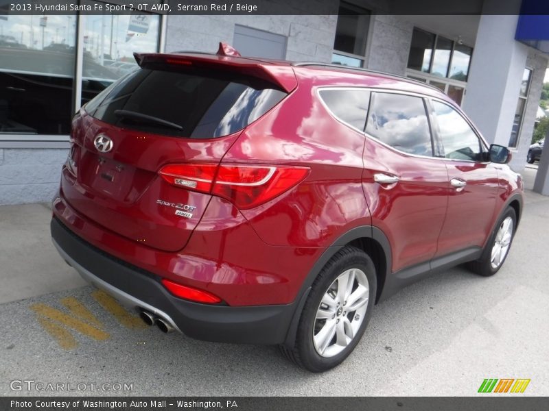 Serrano Red / Beige 2013 Hyundai Santa Fe Sport 2.0T AWD