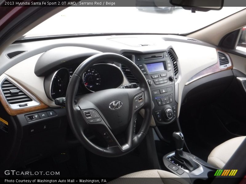 Serrano Red / Beige 2013 Hyundai Santa Fe Sport 2.0T AWD