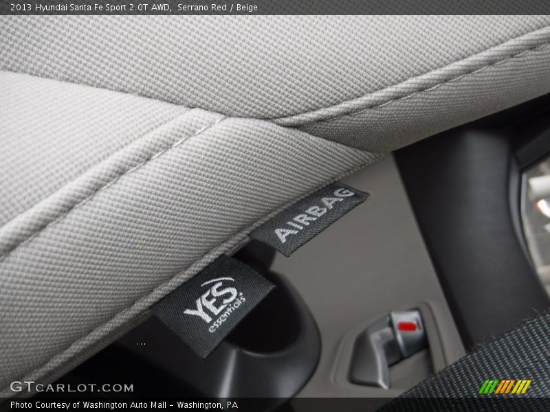 Serrano Red / Beige 2013 Hyundai Santa Fe Sport 2.0T AWD