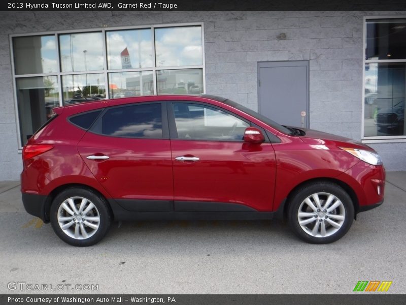 Garnet Red / Taupe 2013 Hyundai Tucson Limited AWD