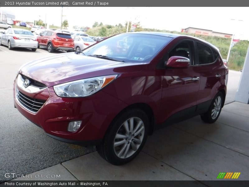 Garnet Red / Taupe 2013 Hyundai Tucson Limited AWD