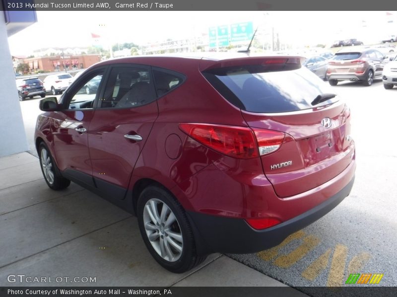 Garnet Red / Taupe 2013 Hyundai Tucson Limited AWD