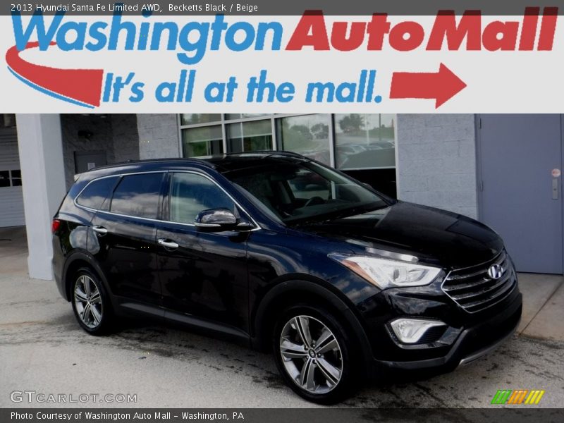Becketts Black / Beige 2013 Hyundai Santa Fe Limited AWD