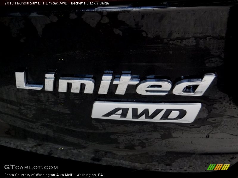 Becketts Black / Beige 2013 Hyundai Santa Fe Limited AWD