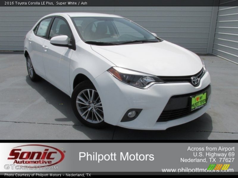 Super White / Ash 2016 Toyota Corolla LE Plus