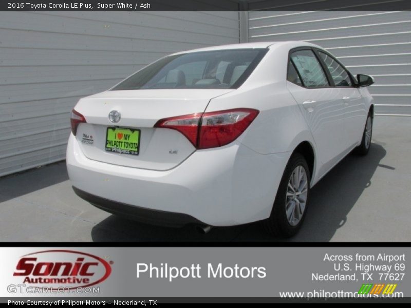 Super White / Ash 2016 Toyota Corolla LE Plus