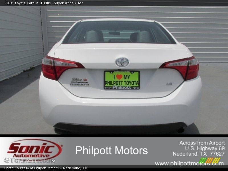 Super White / Ash 2016 Toyota Corolla LE Plus