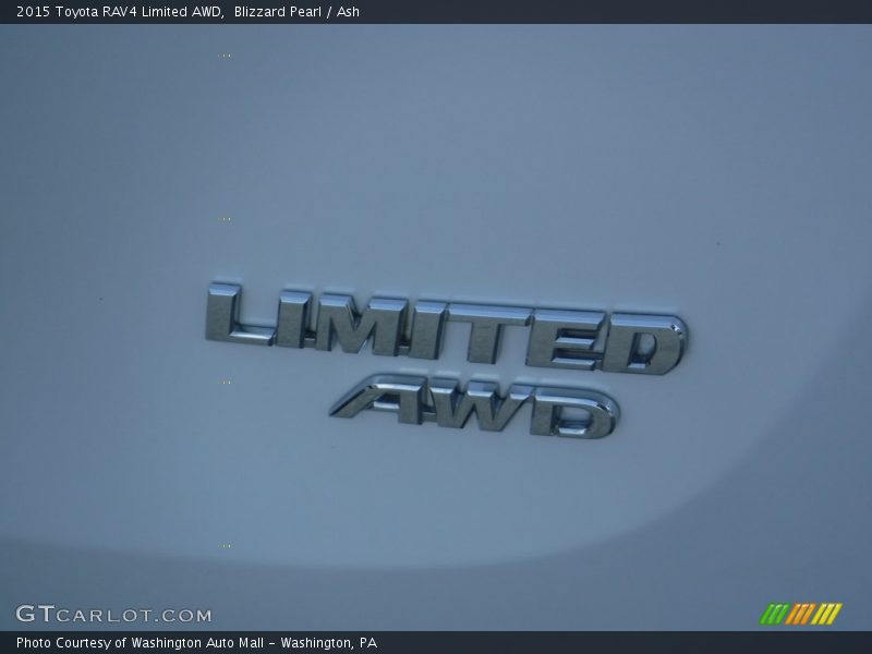 Blizzard Pearl / Ash 2015 Toyota RAV4 Limited AWD